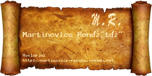 Martinovics Renátó névjegykártya