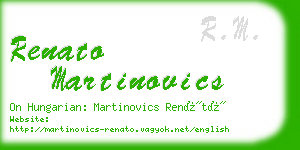 renato martinovics business card